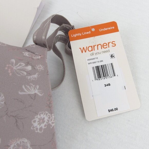 Warners Underwire T-Shirt Bra Women's Size 34B This Is Not a Bra Full Coverage - Picture 3 of 14